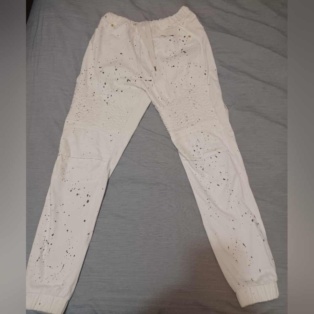 Men's Demolition White Paint Splattered Jeans